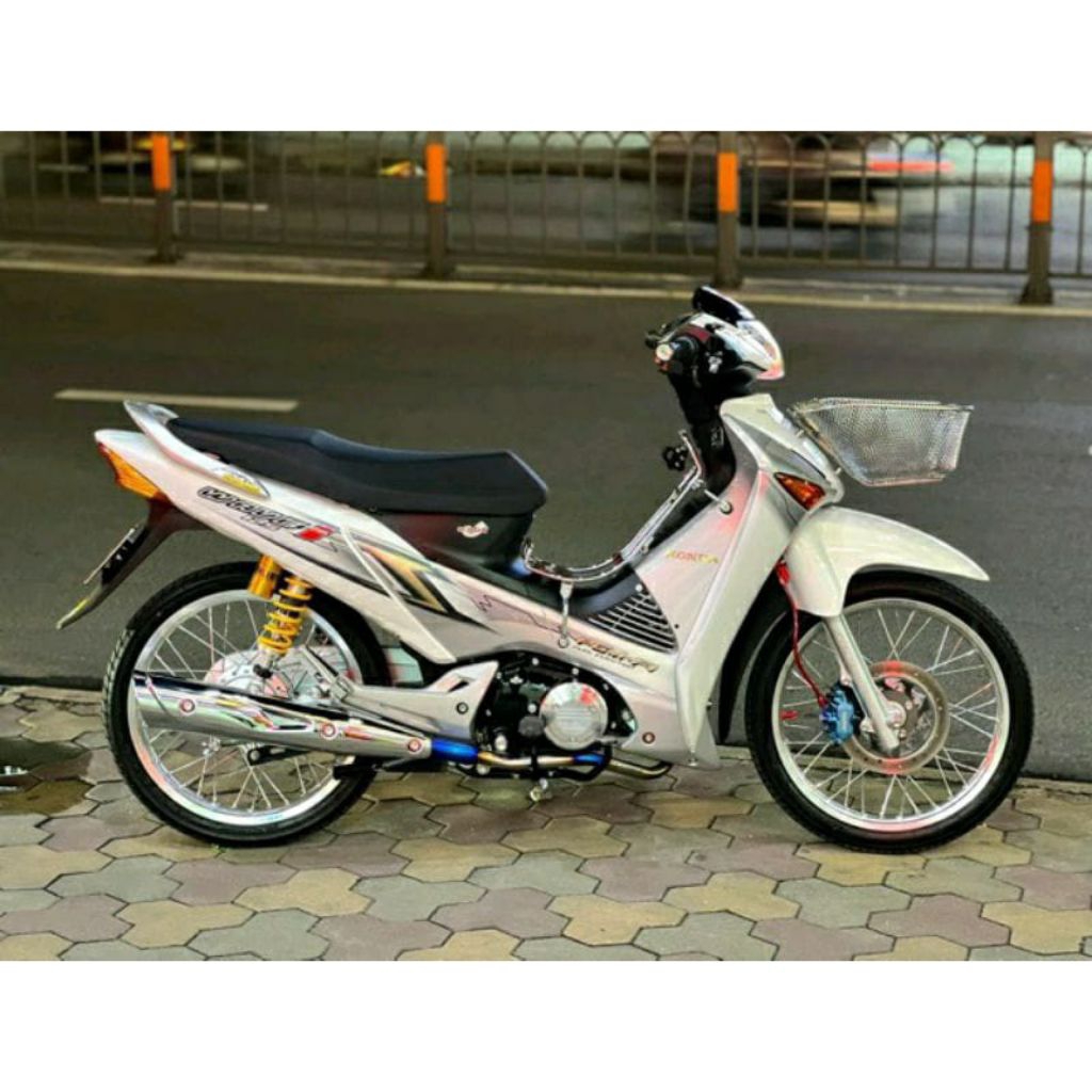 Jok supra X125 kulit MBtech original. _ jok supra X road race_ jok supra X karbu