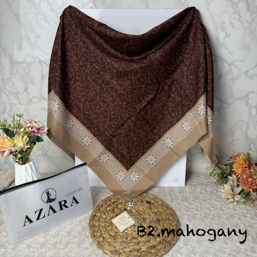 ECER AZARA MOTIF / jilbab motif kemasan pouch / azara lasercut / kerudung motif segiempat /hijab mot