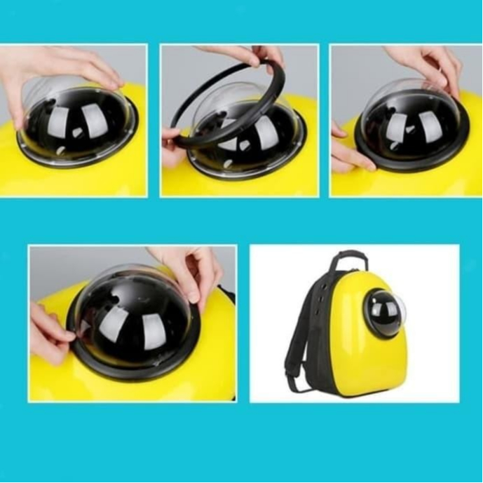 Tas Astronot Ransel Tas Astronot Kucing Anjing Transparan Capsul