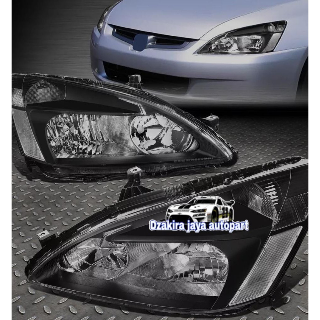 headlamp black Honda Accord 2005
