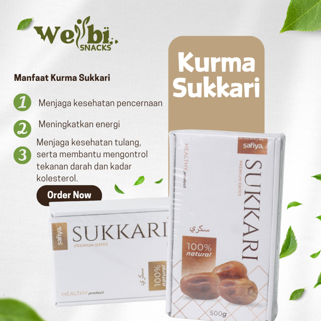 

Safiya Kurma Sukari 500gr Original King Dates Product Premium Kurma Sukkari