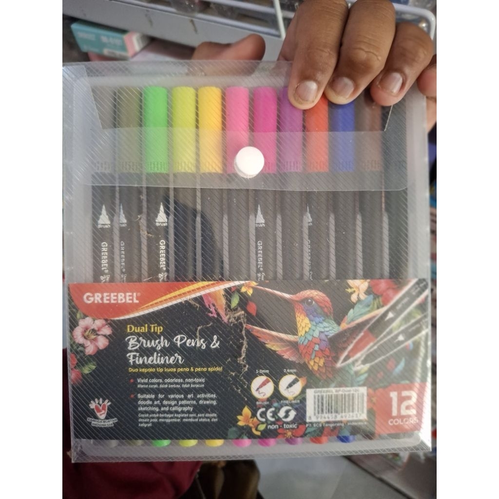 

Brush Pen dan Fineliner isi 12 color