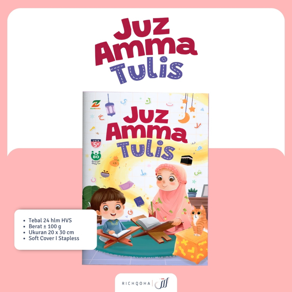 Buku juz amma tulis lengkap anak khusus hafalan tajwid warna Juz Amma Tulis Ziyadbooks Official