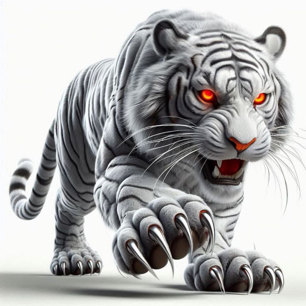 

stiker 3D harimau putih keren, stiker print sudah cutting, size 15 x 18 cm, anti air