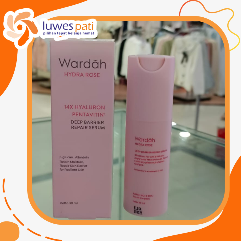 WARDAH HYDRA ROSE 14X HYALURONIC PENTAVITIN DEEP BARRIER REPAIR SERUM