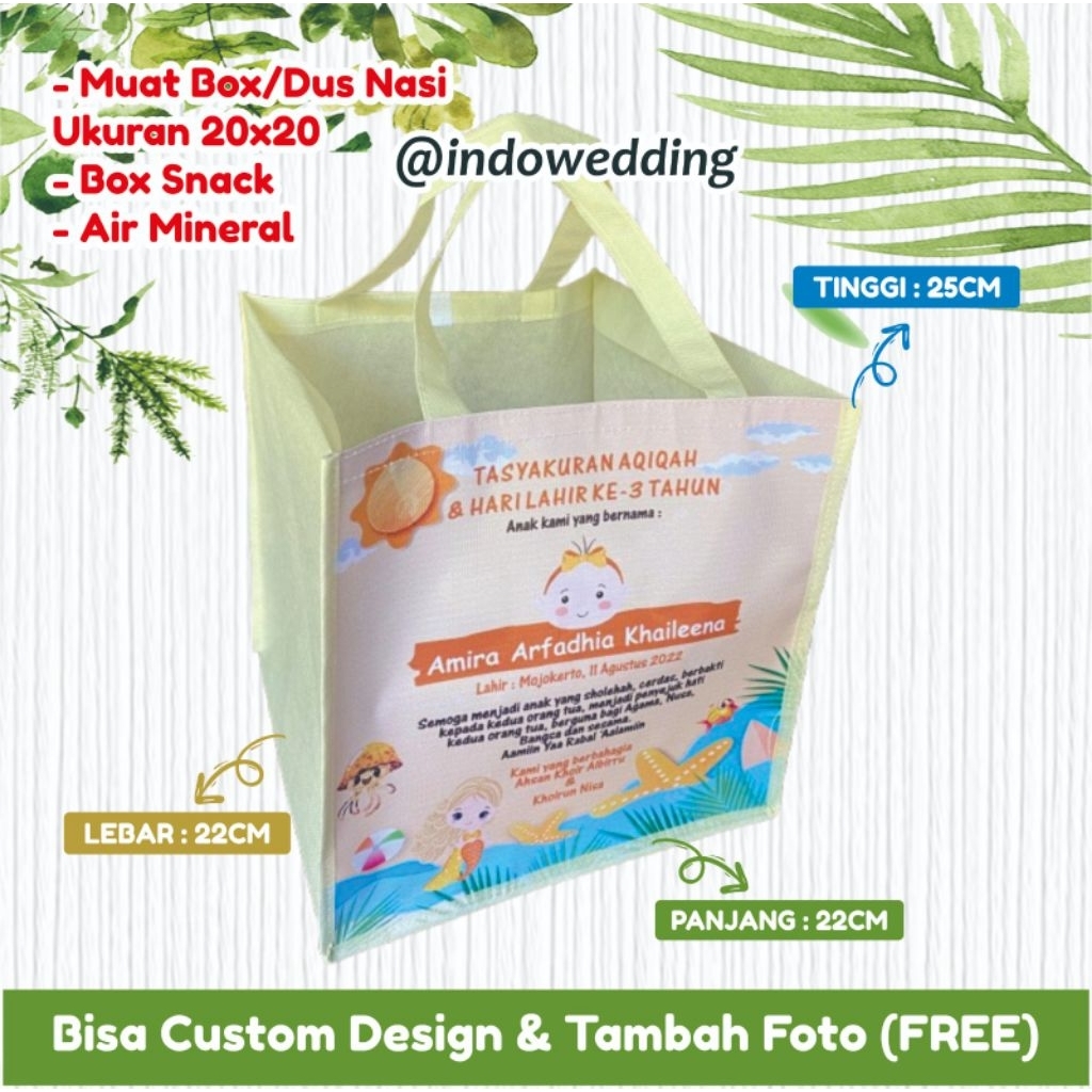 

Tas Aqiqah/Tas Pernikahan/Tas Haul/Tas Hajatan/Tas Tedak Siten/Tas Wedding/Tas Engagement/Totebag/Goodiebag/Tas Jinjing