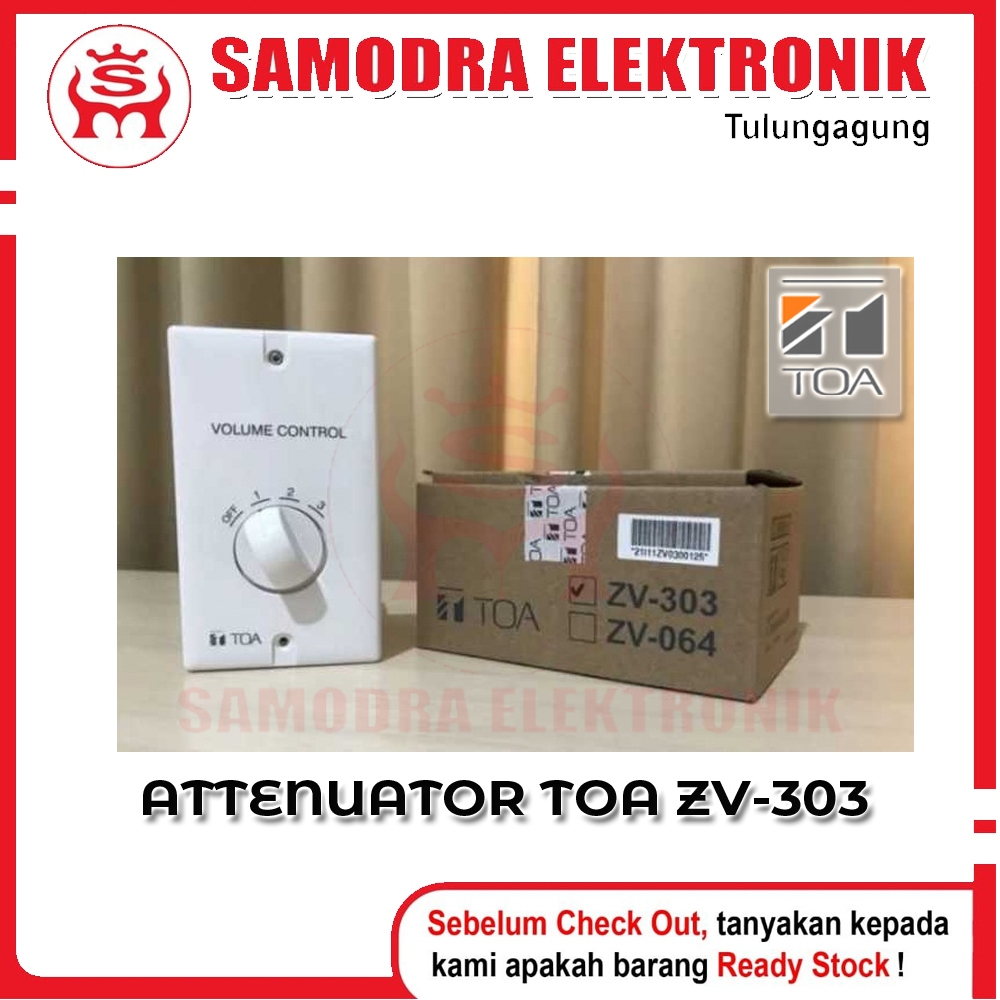 TOA ZV-303 Attenuator Volume Control 30 Watt – 100V Line dengan Override Emergency | Pengatur Volume