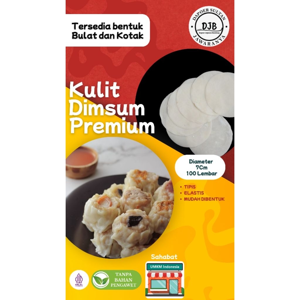 

[ JAWARANYA ] KULIT DIMSUM/ GYOZA / SIOMAY PUTIH 7Cm 100Lembar