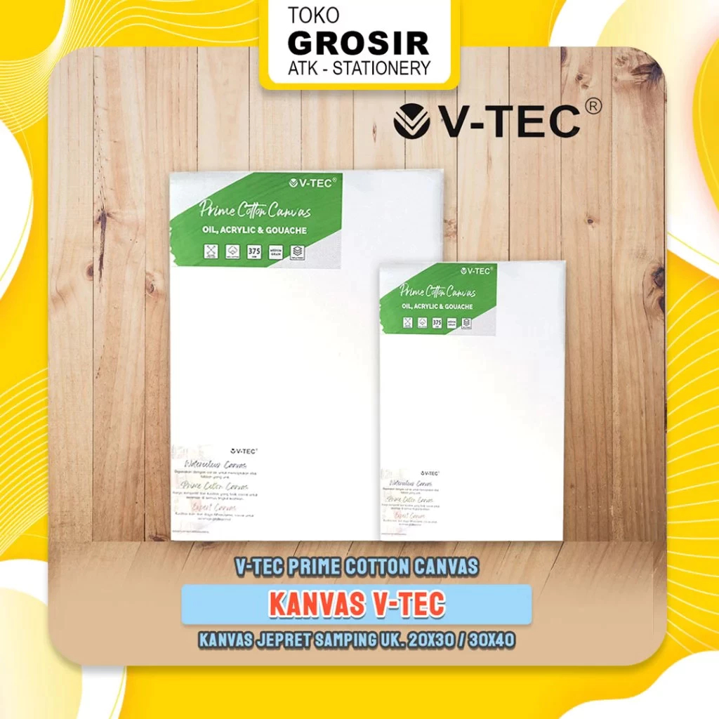 

(LIVE) KANVAS Premium 30x40 V TEC / 20x30 V-TEC / Prime Cotton Canvas Oil, Acrylic & Gouache 375 GSM / Kanvas VTec 2