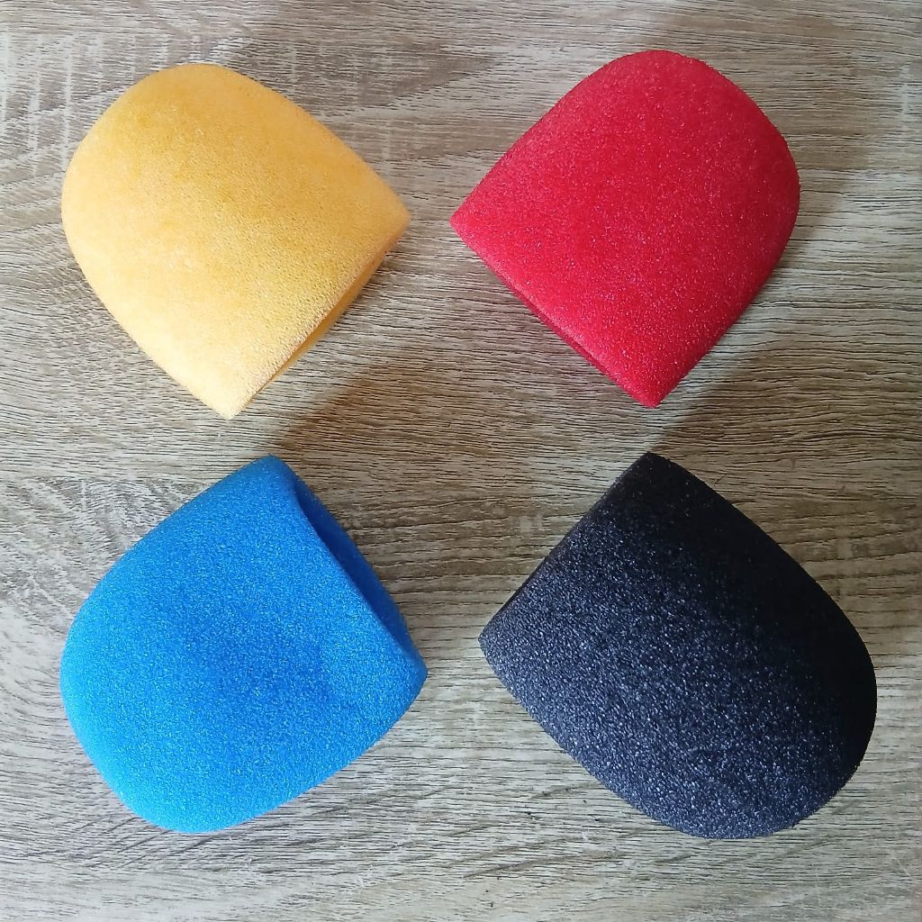 Mic Cover Polos Spon Mic Polos Sarung Mic Polos Warna Pelindung Mic Cover Microphone Warna