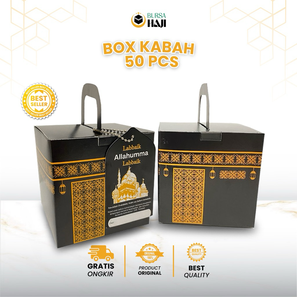 

Dus Box Kabah Paket Oleh Oleh Haji Umroh Premium Free Hangtag Isi 50 Pcs