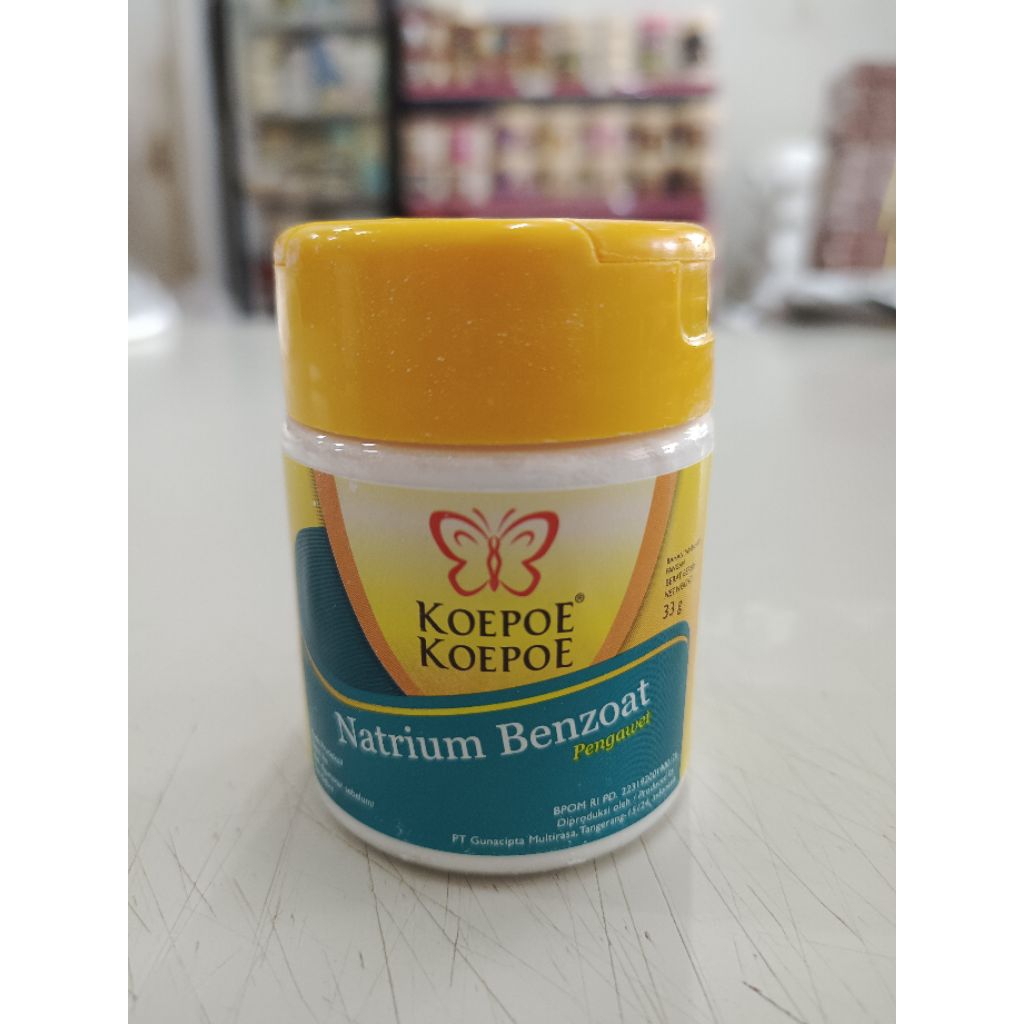 

KUPU KUPU NATRIUM BENZOAT PENGAWET MAKANAN 33GRAM