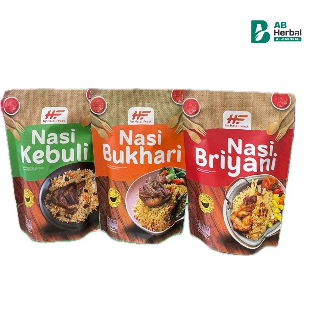 Nasi Arab Instan by Halal Feast 240gr Beras Basmati , Nasi Briyani, Nasi Kabsah, Nasi Bukhari, Nasi 