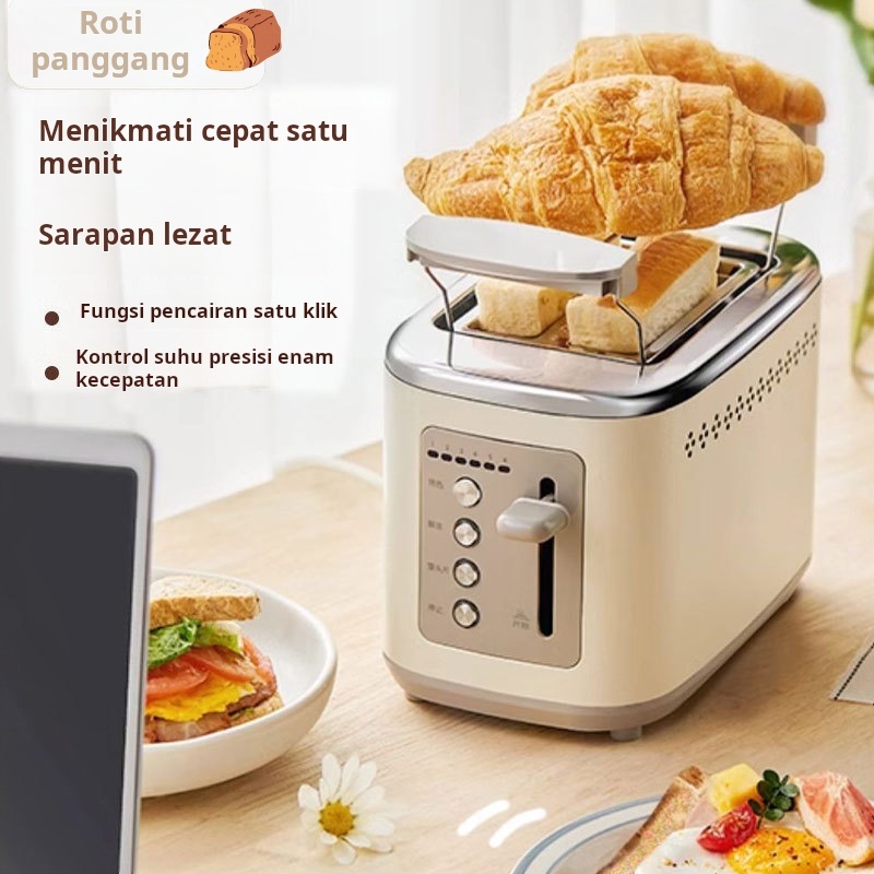 Panggang roti kecil untuk rumah tangga, mesin sarapan sandwich otomatis, pemanggang roti, pemanggang