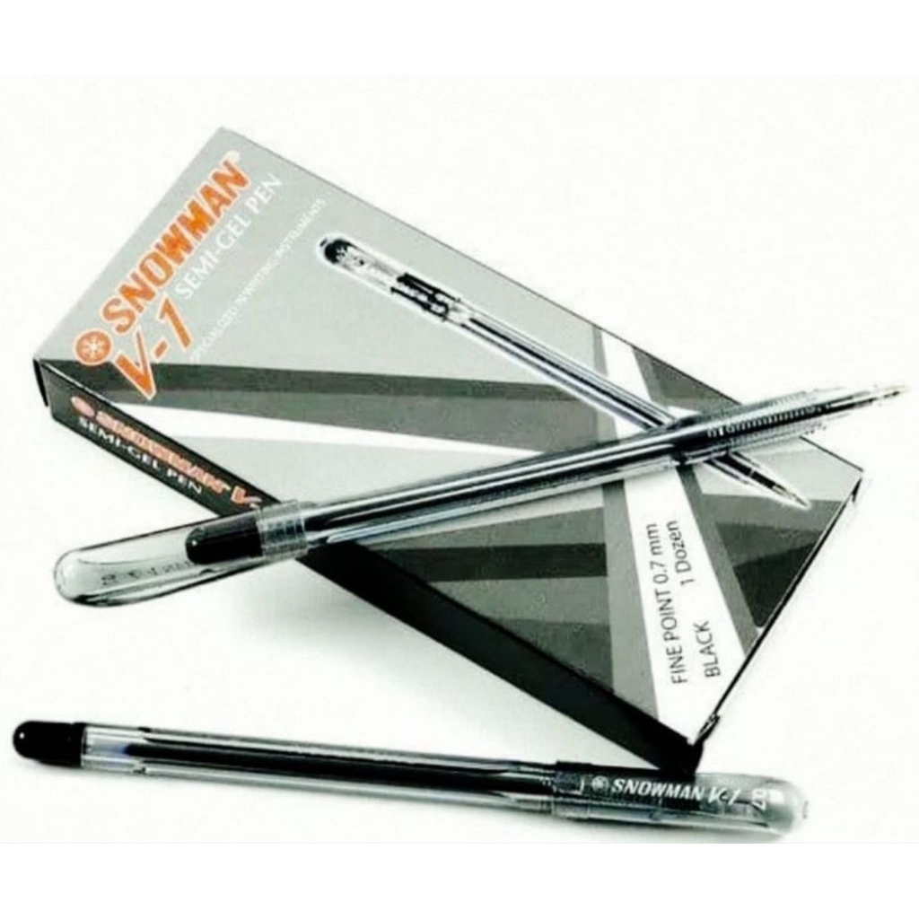 

Pulpen Snowman V1 Hitam / Biru 12s