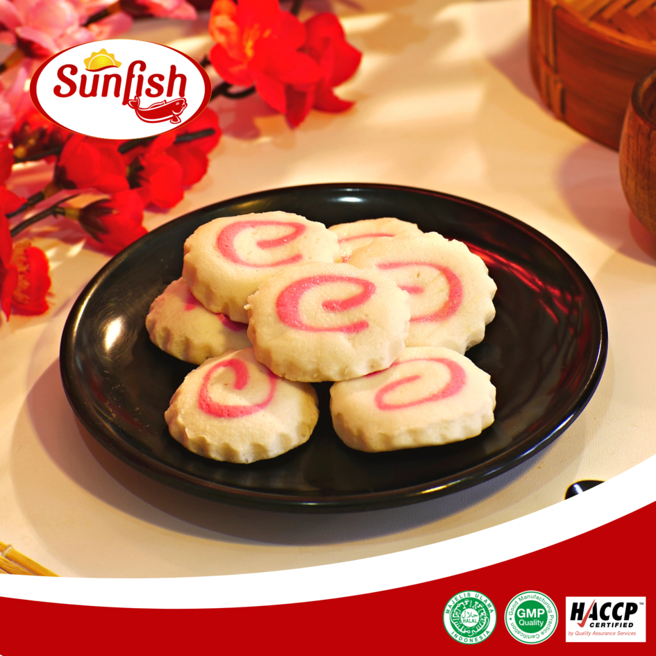 

SUNFISH NARUTOMAKI Putih 500gr - Olahan Ikan Toping Ramen Steamboat Seblak - Kheiza Frozen