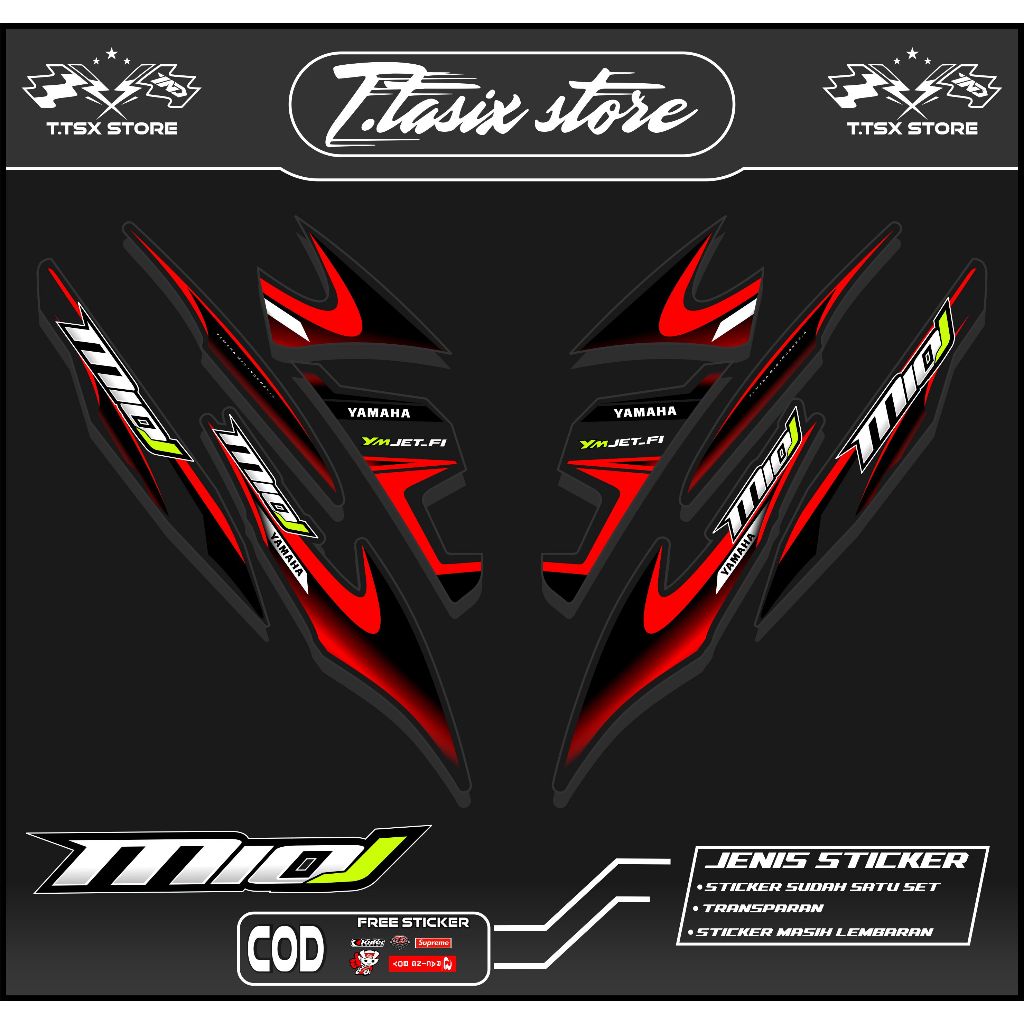 STRIPING TRANSPARAN MIO J/STIKER VARIASI MIO J/STRIPING MIO J TRANSPARAN KEREN
