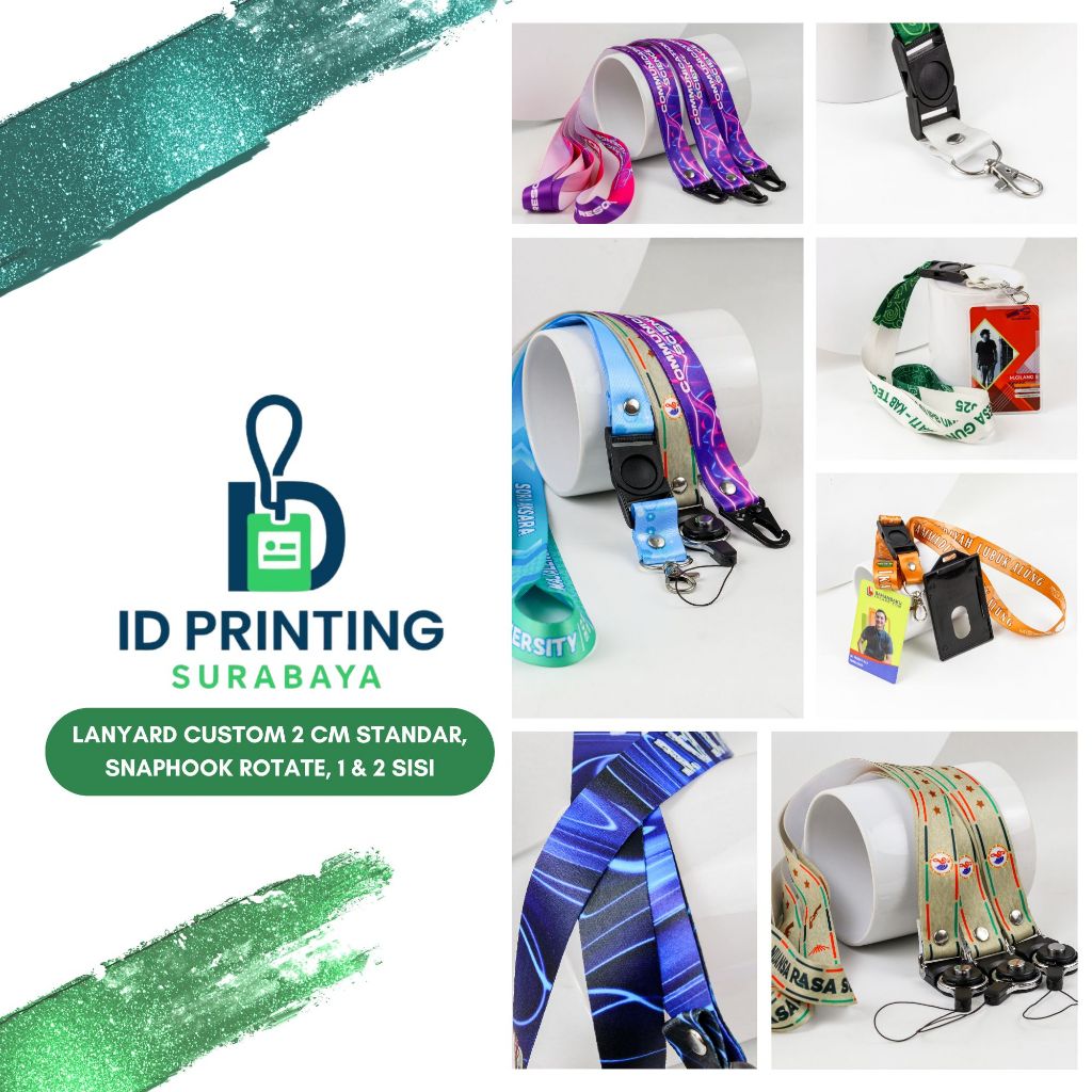 

CUSTOM TALI LANYARD ID CARD / HP PRINTING SUBLIM FULL COLOR 2 CM