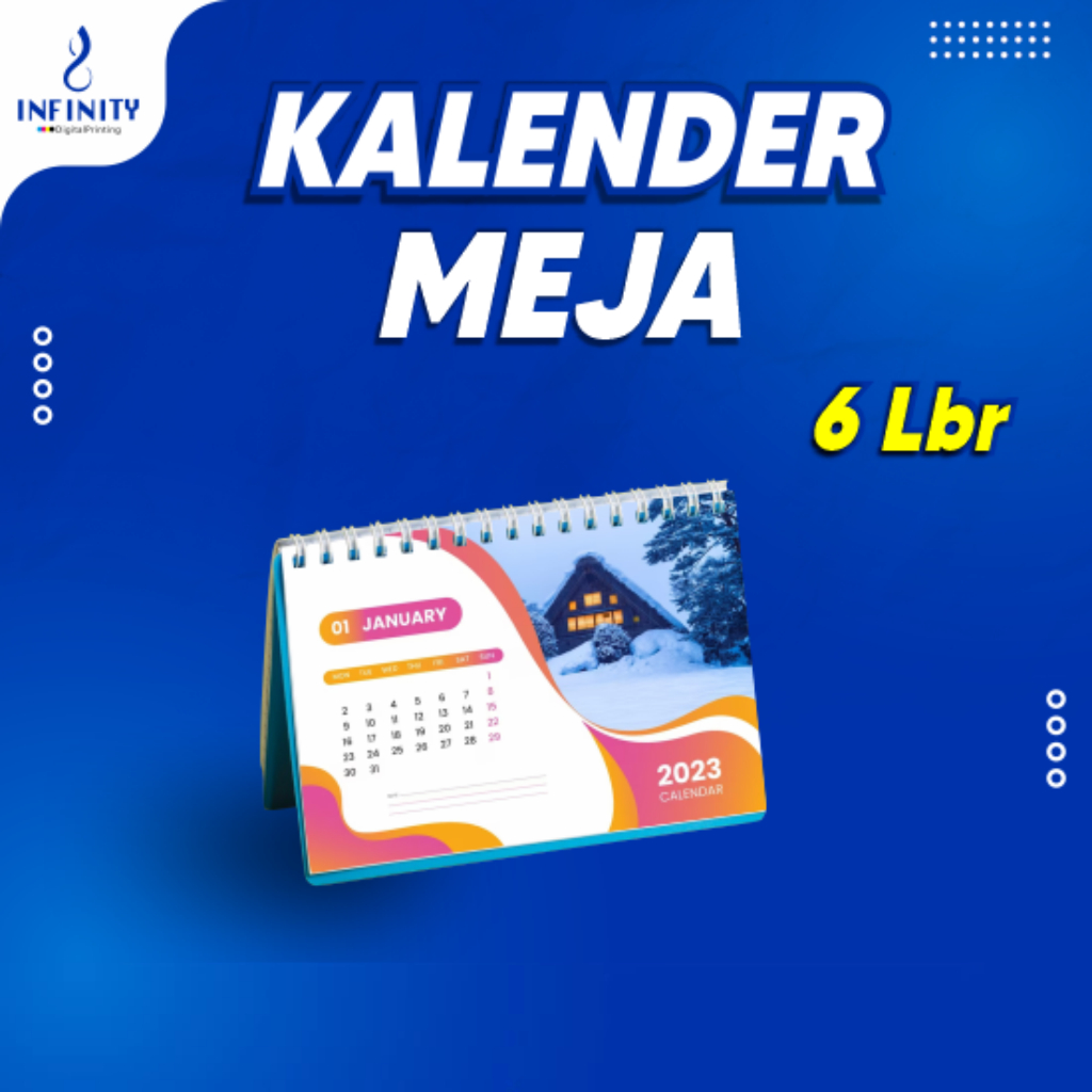 

Kalender Meja Custom 6 Lembar Timbal Balik Infinity Digital Printing Pekanbaru