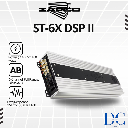 Power Amplifier Zapco ST-6X DSP II - 6 Channel - Class AB - Full Range - Amplifier Mobil - Audio Mob