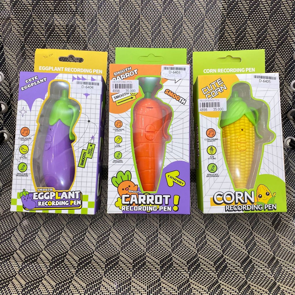 

Pena Bentuk Wartel Terong Jagung Lucu Recording | Pulpen Unik ABS Cocok Untuk Hadiak Anak Viral