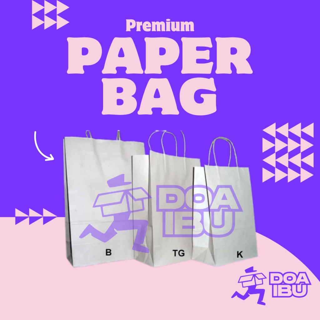 

[LF] paper bag brown kraft | paperbag | kantong kado | tas souvenir | premium goodie bag ukuran SMALL MEDIUM LARGE