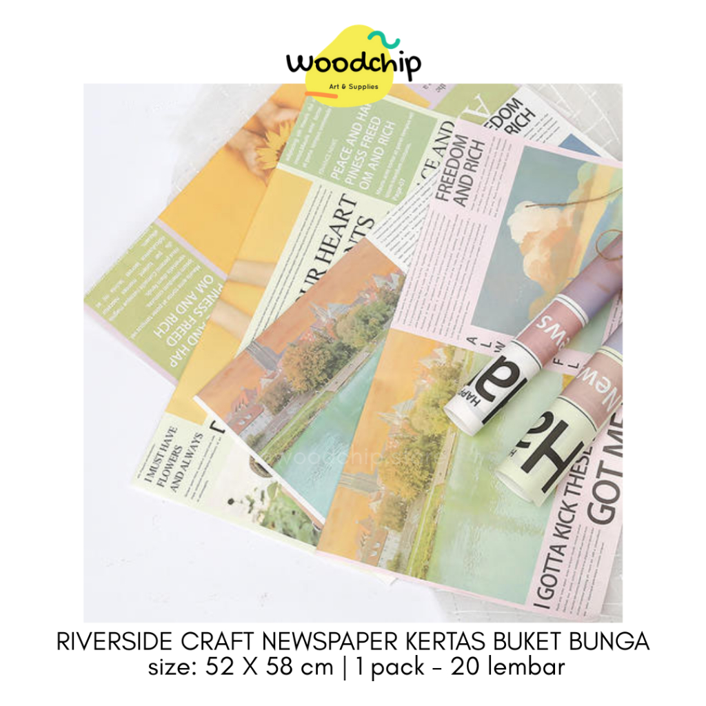 

[PACK] RIVERSIDE CRAFT NEWSPAPER | KERTAS BUKET BUNGA BOUQUET KERTAS KADO WRAPPING PAPER SAMPUL BUKU