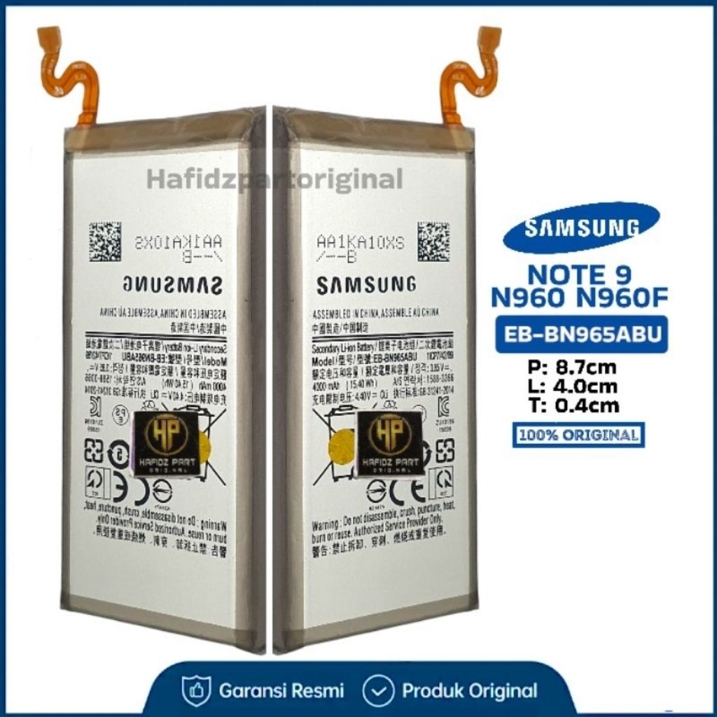 Baterai Batre Battery Samsung Note 9 BN965ABU Copotan Cabutan Bekas
