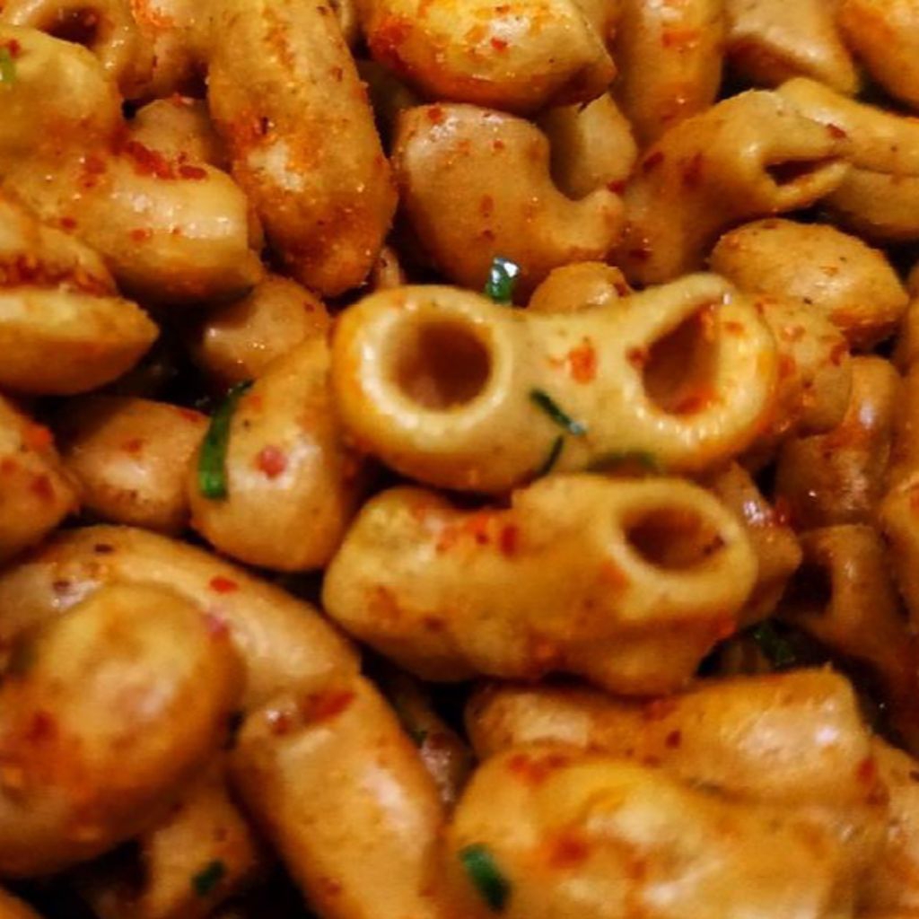 

makaroni mekar rasa pedas manis (matang) ukuran 16 x 24 cm