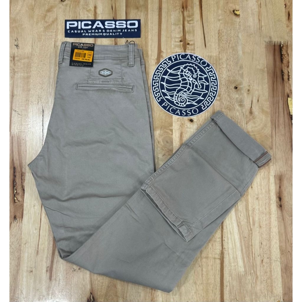 chinos Picasso celana panjang katun Picasso original katun tebal
