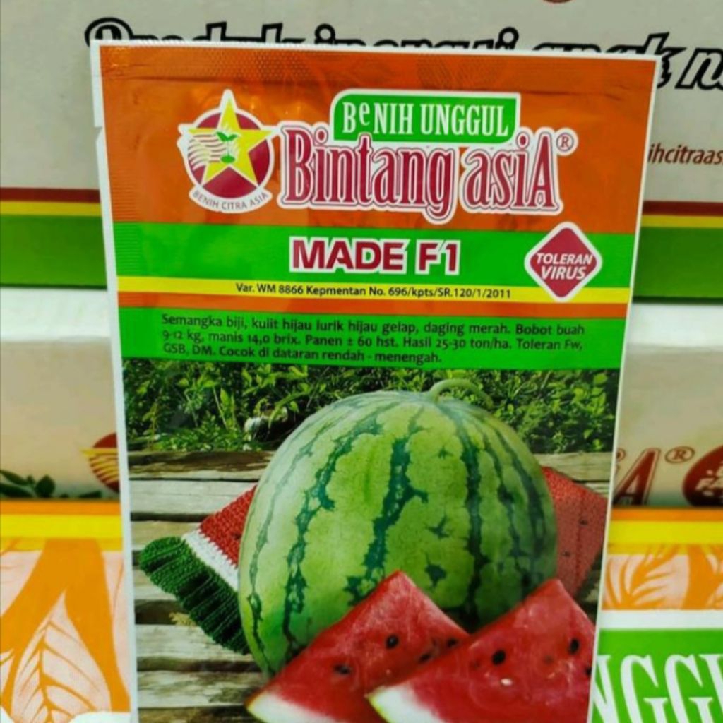 BENIH SEMANGKA MADE F1 20GR /SEMANGKA MERAH CAP BINTANG ASIA