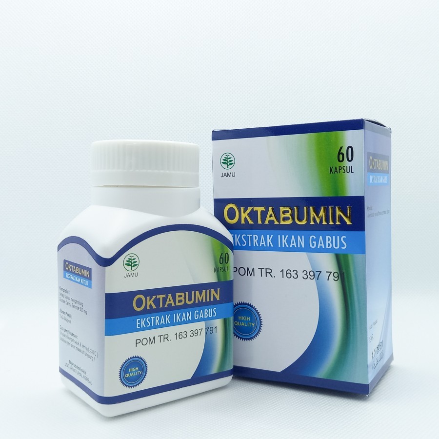 Oktabumin 60 Kapsul Ekstrak Ikan Gabus 100% Asli Ikan Gabus