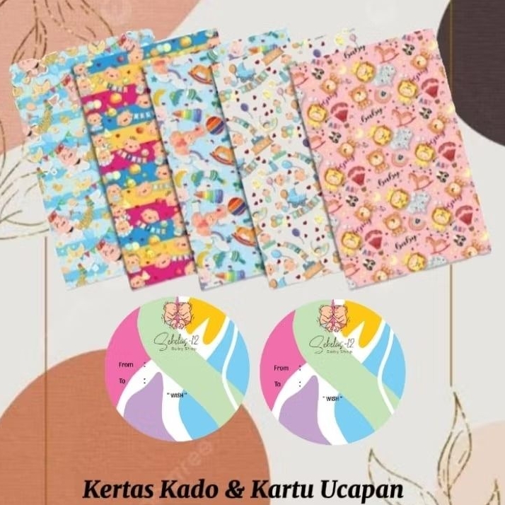 

Bungkus kertas kado dan kartu ucapan