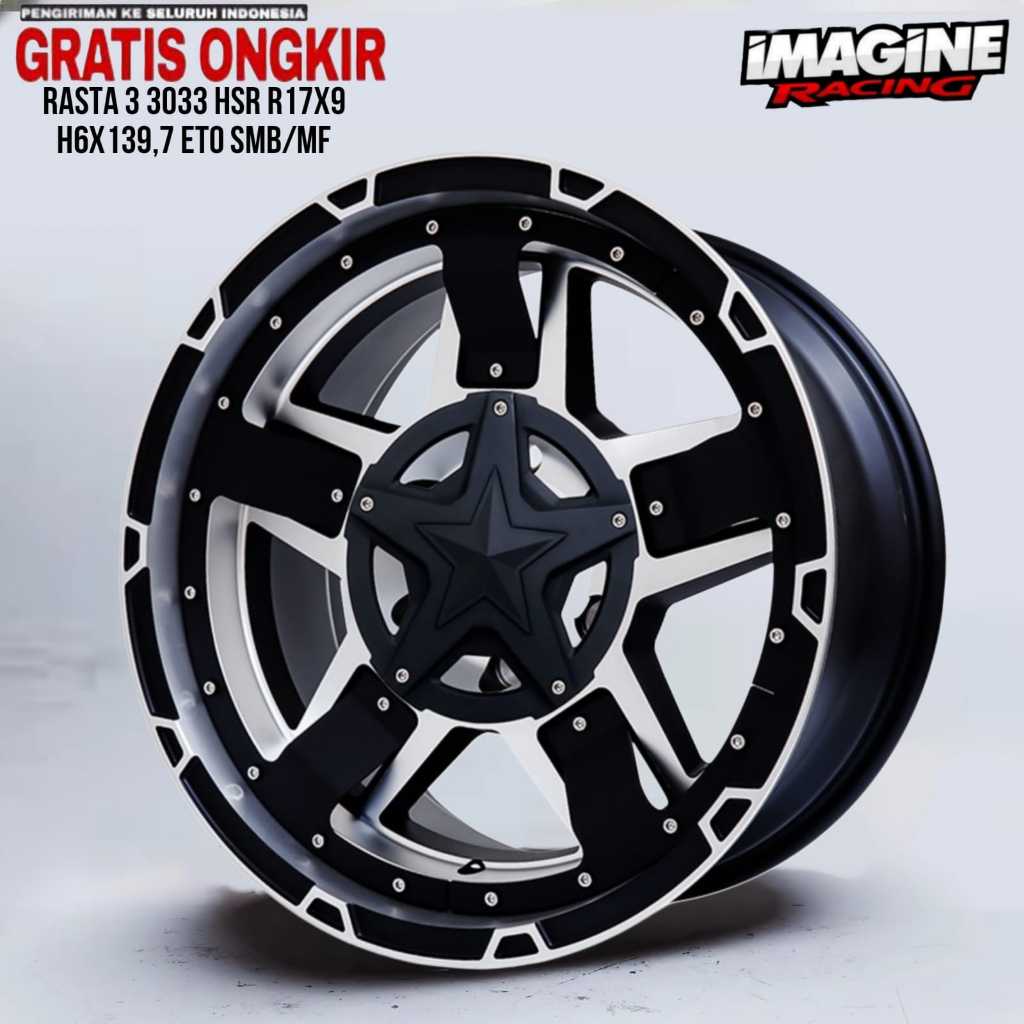 Velg mobil ring 17 untuk pajero fortuner strada triton terrano hole 6x139,7 hsr rasta 3