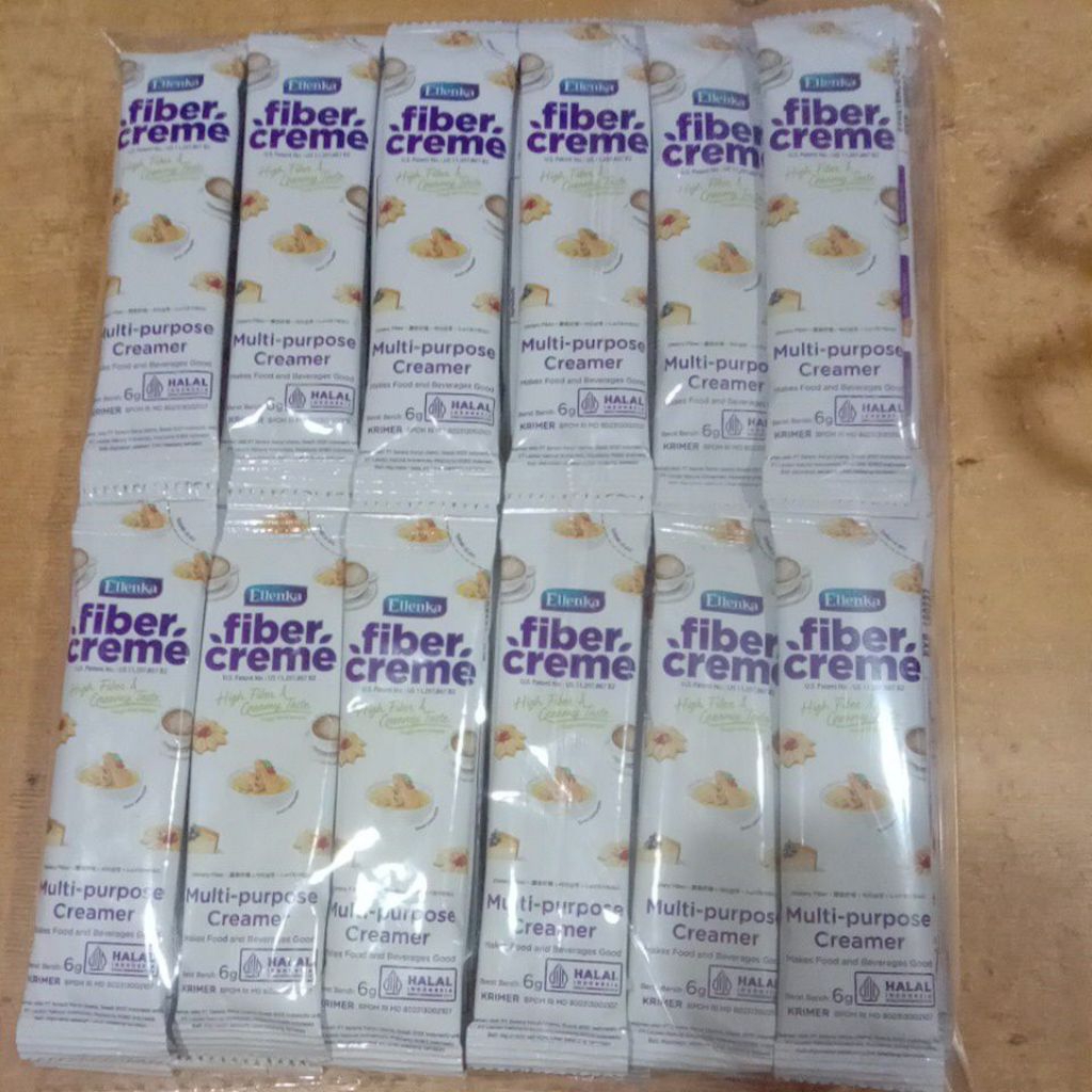 

Fiber creme ellenka 60 sachet (60 sachet,@ 6 gram) pengganti santan dan susu