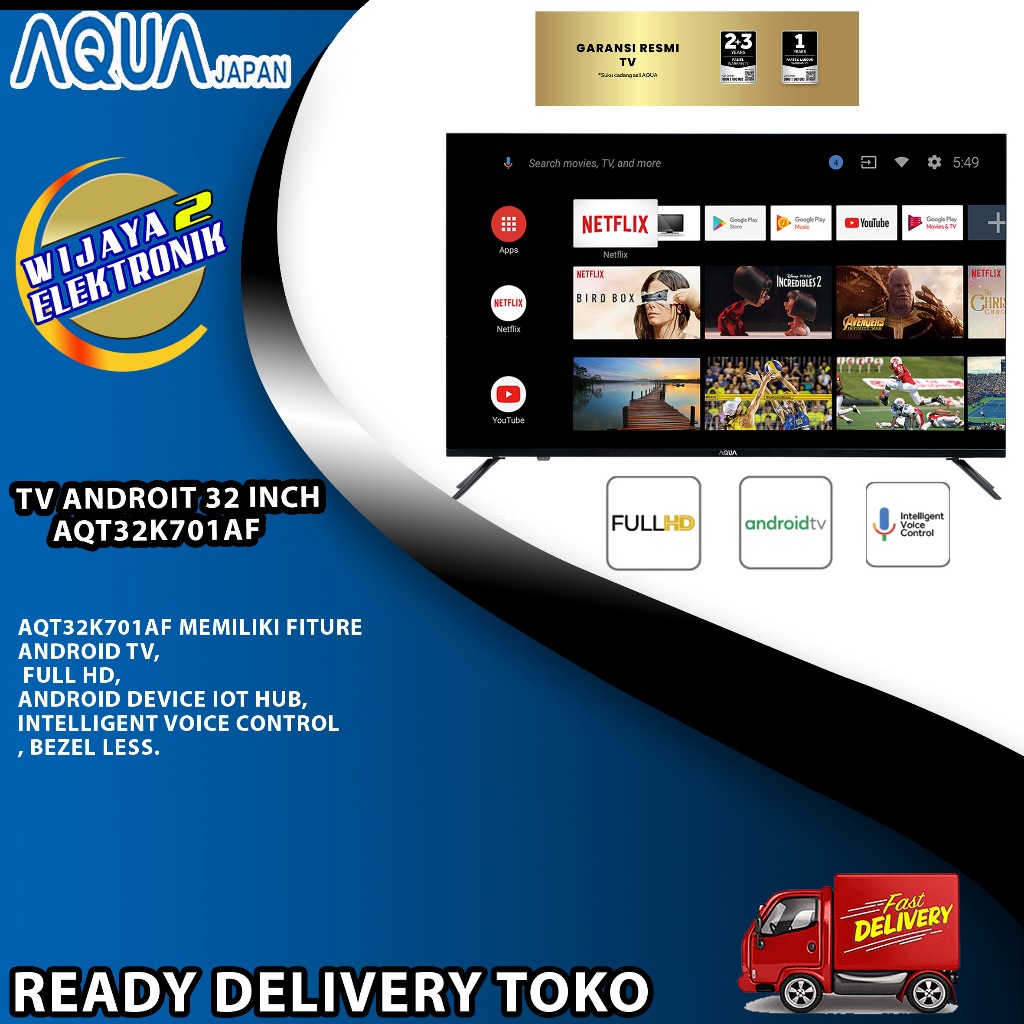 AQUA AQT32K701AF - Tv led Aqua 32 inch Google Tv - Google Android Tv