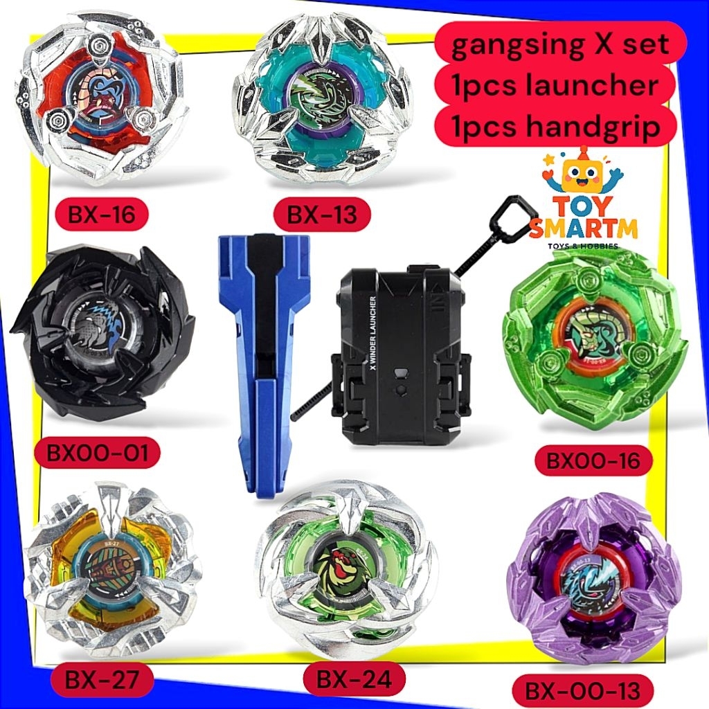 Mainan Gangsing X Dransword Knightlance Gasing Set grip  Gangsing Topgyro Duel Set