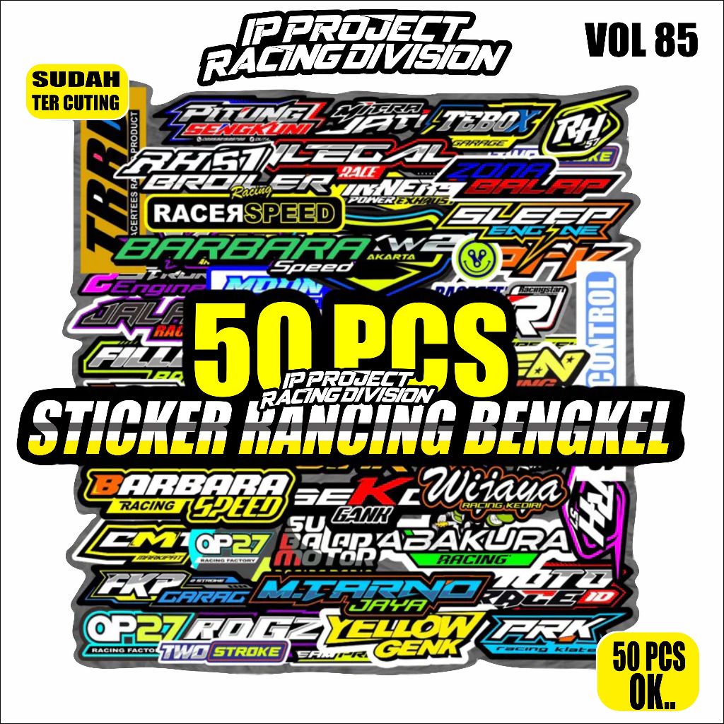 

Stiker sponsor racing bengkel balap isi 50pcs stiker kece stiker aesthetic VOL 85