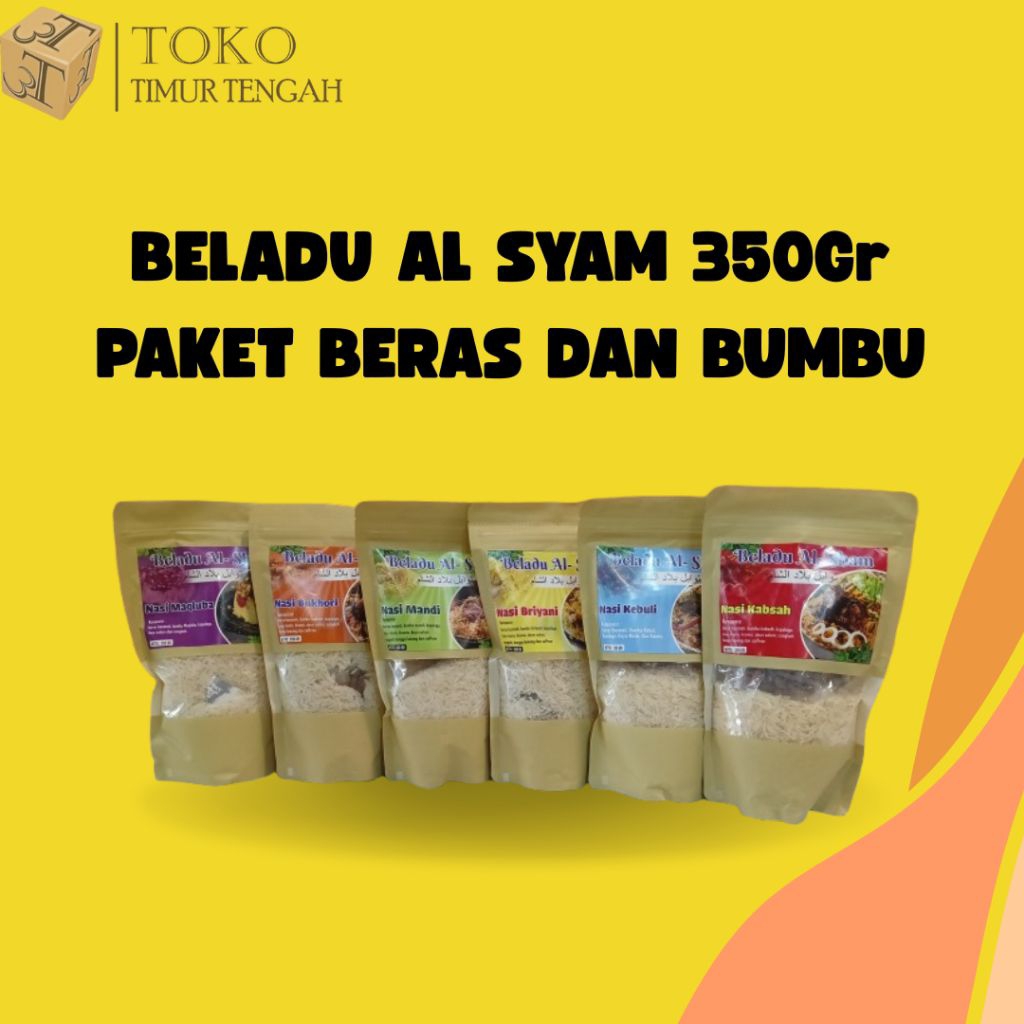 

PAKET NASI+ BUMBU BELADU Al SHAM 350GRAM |PAKET BERAS BASMATI + BUMBU