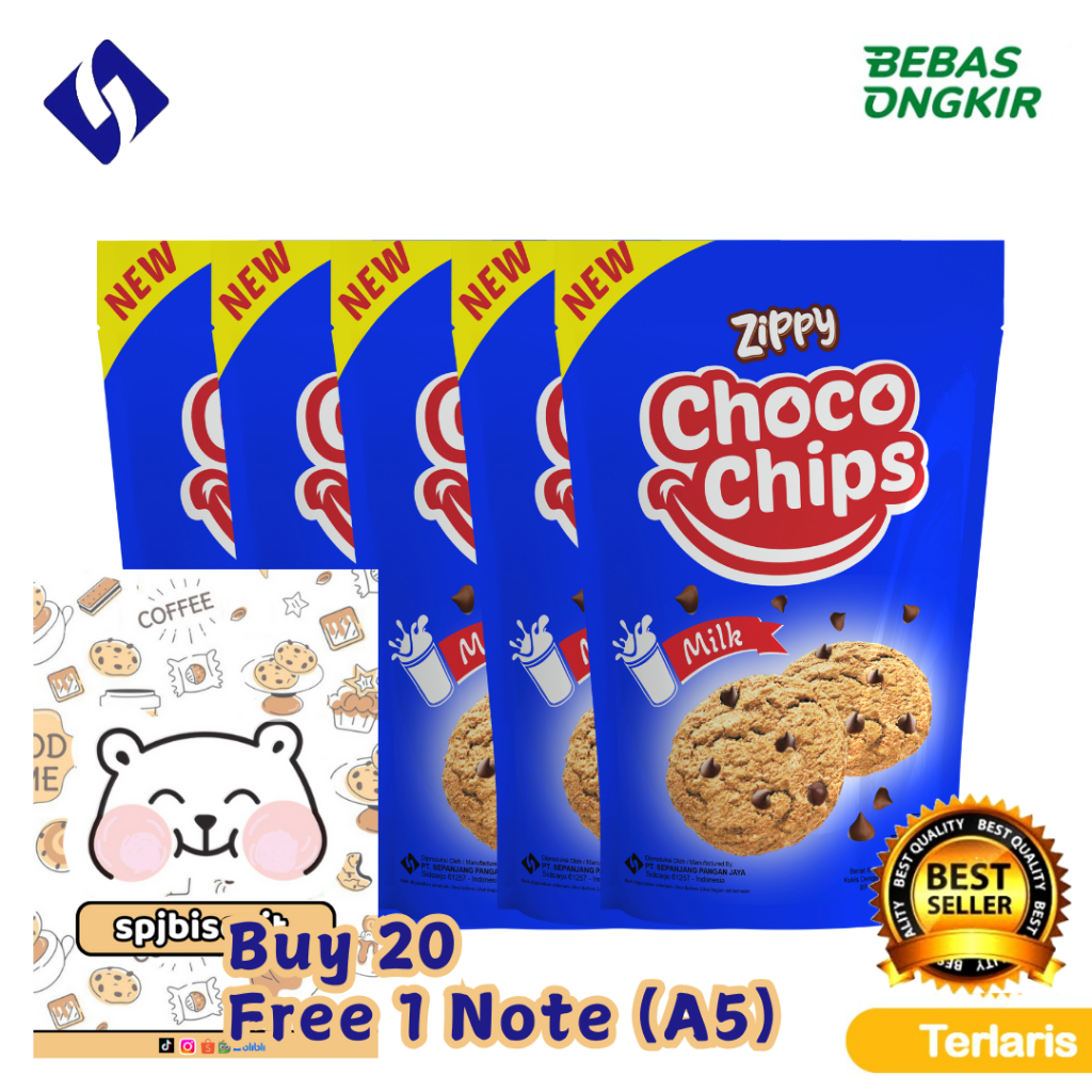 

Biskuit Zippy Choco Chips 20 Gr - Isi 5 Pouch