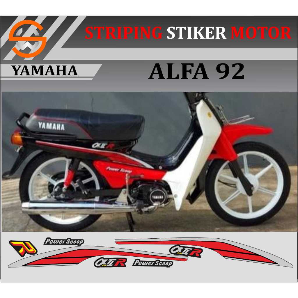 Striping Yamaha Alfa 1991 1992 | Lis Body Yamaha Alfa Full Body / Striping Yamaha Alfa