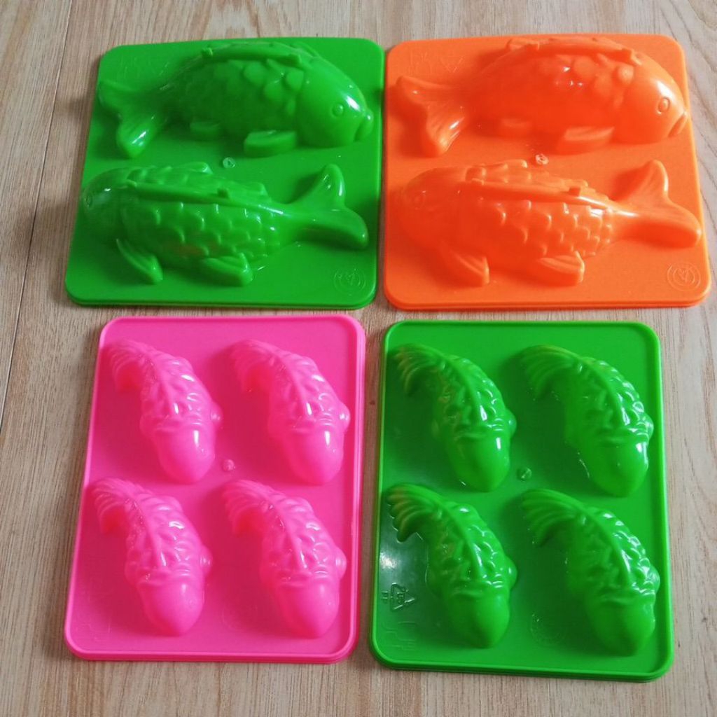 Cetakan Agar/jelly puding bentuk ikan koi besar dan kecil