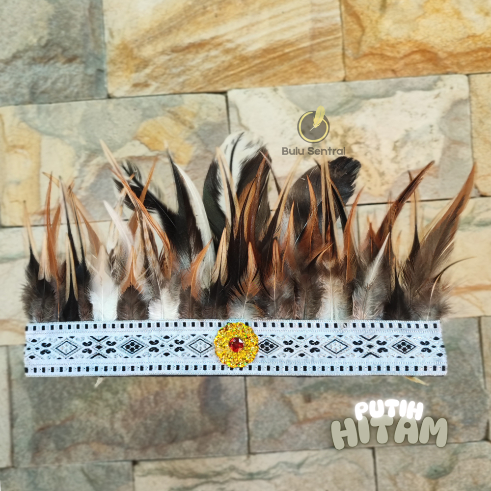 Hiasan Kepala Mahkota Bulu Adat Dayak Papua Etnik • Kostum Karnaval & Pawai Anak Dewasa