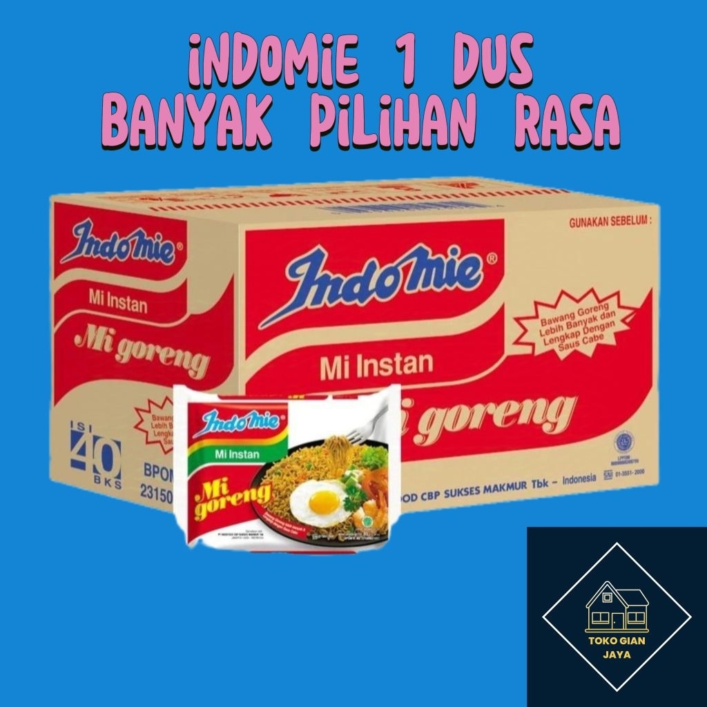 

[ NEW PROMO ] indomie mie instan goreng soto kari rendang ayam bawang 1 dus promo surabaya