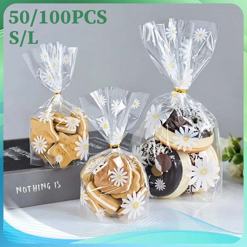 

Plastik Packing Cookies Plastik Bungkus Kue 100pcs Standing Kemasan Snack Roti Bakery Goodie Bag