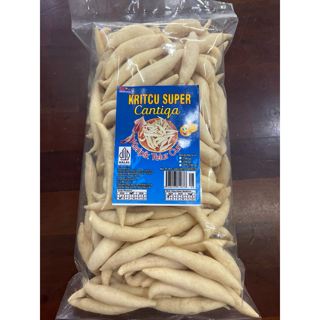 

Kricu Kripik telur cumi merk Cantiqa 250 gr