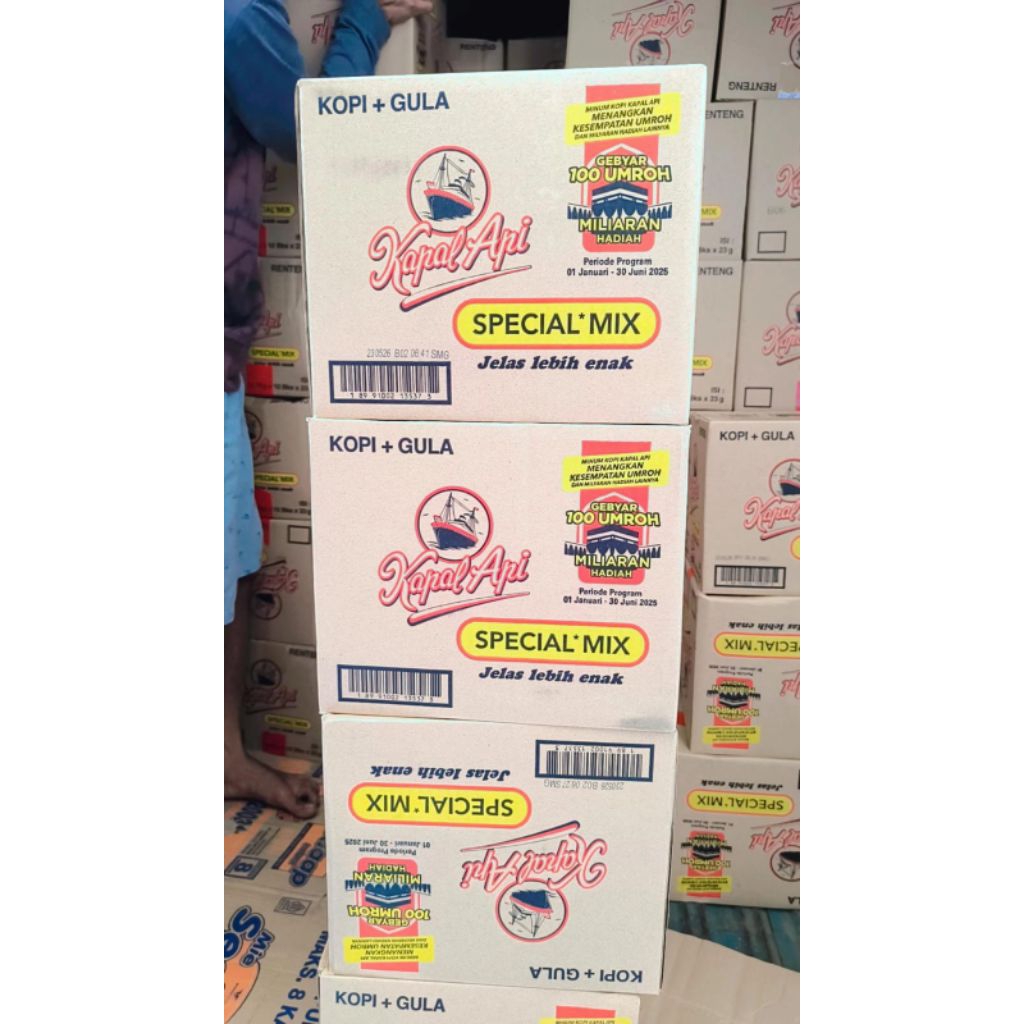 

KOPI KAPAL API SPECIAL MIX 1 DUS ISI 12 RENCENG KEMASAN 23G 1 RENCENG ISI 10PCS