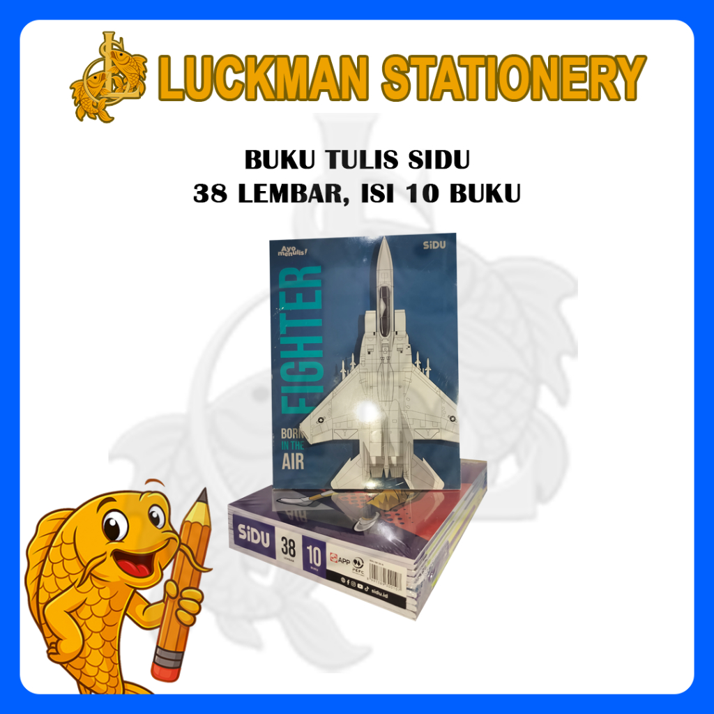 

LUCKMAN STATIONERY - BUKU TULIS SIDU 38 LEMBAR ISI 10 BUKU