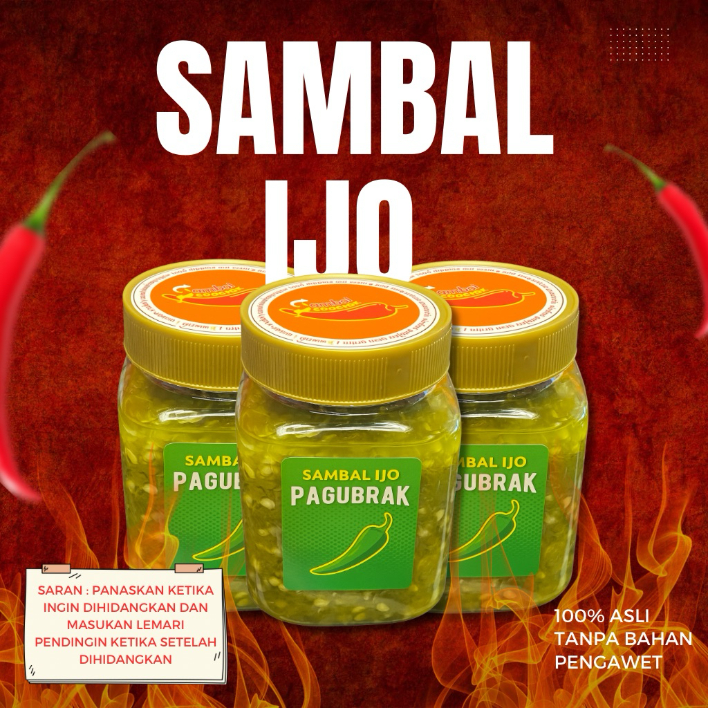 

TERMURAH!!! Sambal Ijo Goyang Lidah by Pagubrak 150-200gram