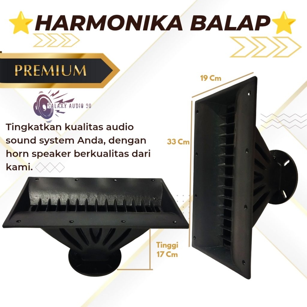 horn tweeter harmonika balap/corong harmoni balap multi drat dan baut bahan cor diral
